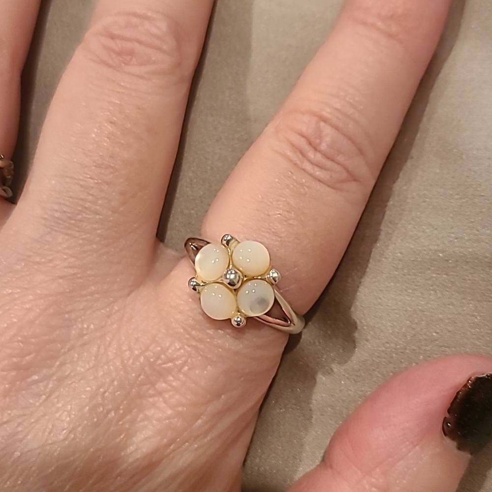 Sterling silver flower ring